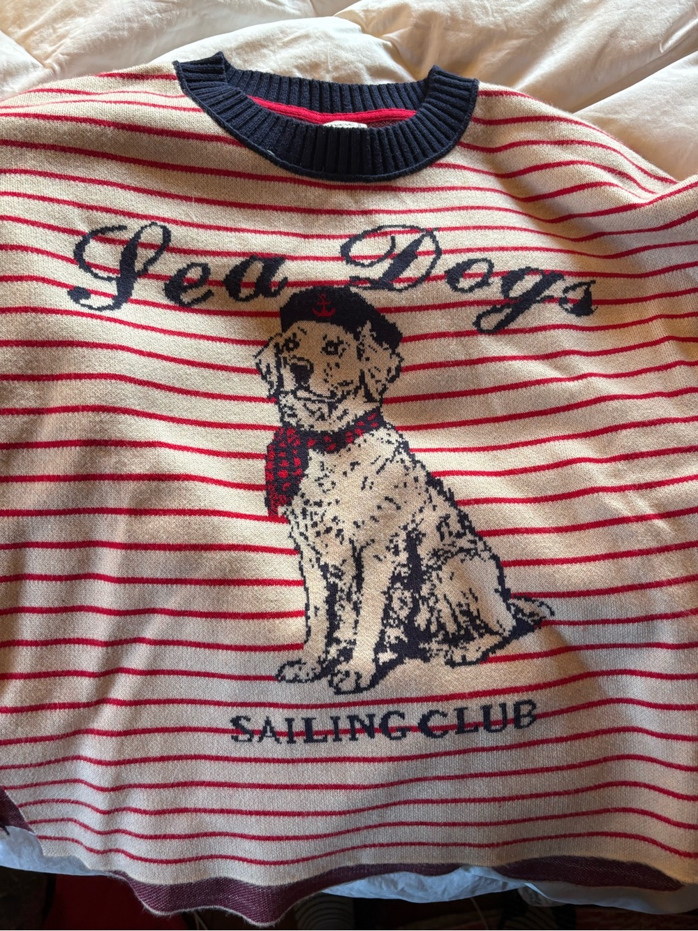 Anthropology Sweater - Red & Navy